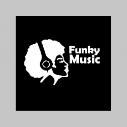 Funky Music potlačená nášivka rozmery cca. 12x12cm (po krajoch neobšívaná)